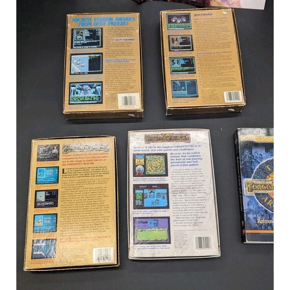 Advanced Dungeons & Dragons Forgotten Realms IBM PC Game CIB Set Vol. 1-3 & More